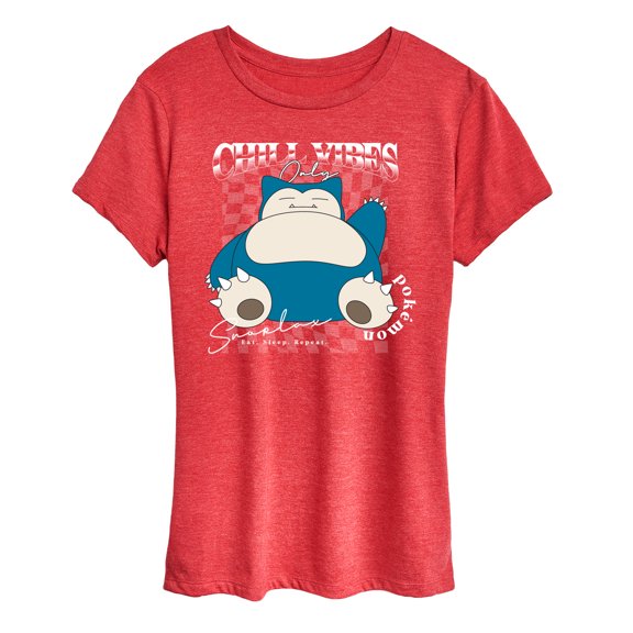 Pokémon - Snorlax Chill Vibes - Women's Short Sleeve Graphic T-Shirt