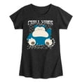 thumbnail image 1 of Pokémon - Snorlax Chill Vibes -Youth Girls Short Sleeve T-Shirt, 1 of 4