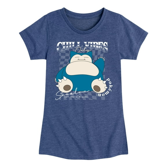 Pokémon - Snorlax Chill Vibes -Youth Girls Short Sleeve T-Shirt