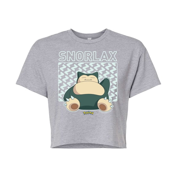 Pokémon - Snorlax - Juniors Cropped Cotton Blend T-Shirt