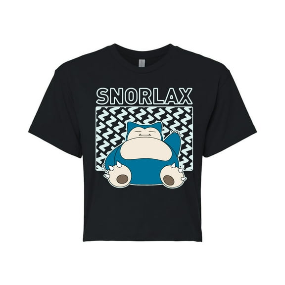 Pokémon - Snorlax - Juniors Cropped Cotton Blend T-Shirt