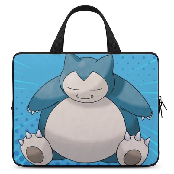 Pokémon Snorlax Laptop sleeve with Handle, Laptop Case, laptop bag, Durable Shockproof Protective Computer Cover Carrying Bag Briefcase Carrying for 15" 17"