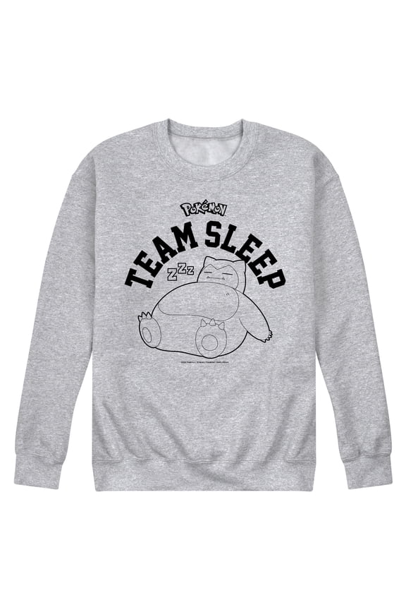 Pokémon - Snorlax Team Sleep - Men's Crew Neck Fleece Pullover