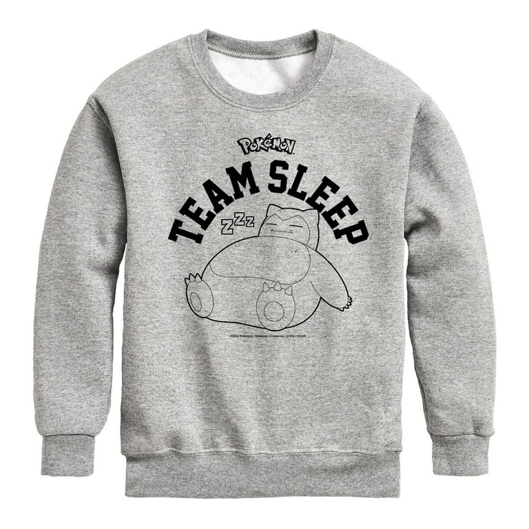 Pokémon - Snorlax Team Sleep - Youth Crewneck Fleece Sweatshirt