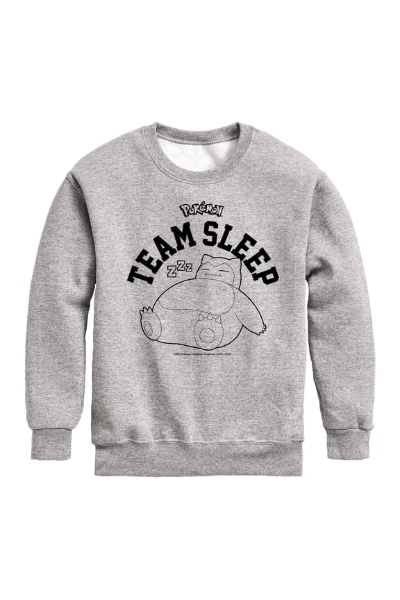 Pokémon - Snorlax Team Sleep - Youth Crewneck Fleece Sweatshirt