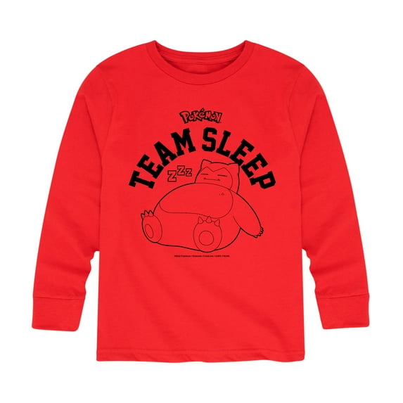 Pokémon - Snorlax Team Sleep - Youth Long Sleeve Graphic T- Shirt