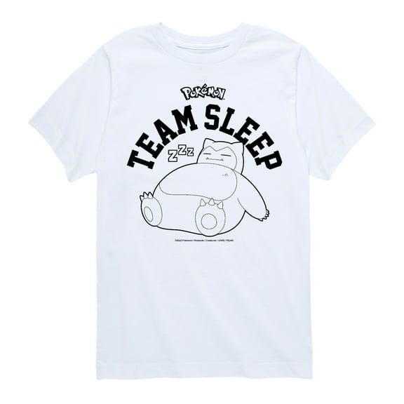 Pokémon - Snorlax Team Sleep - Youth Short Sleeve Graphic T- Shirt