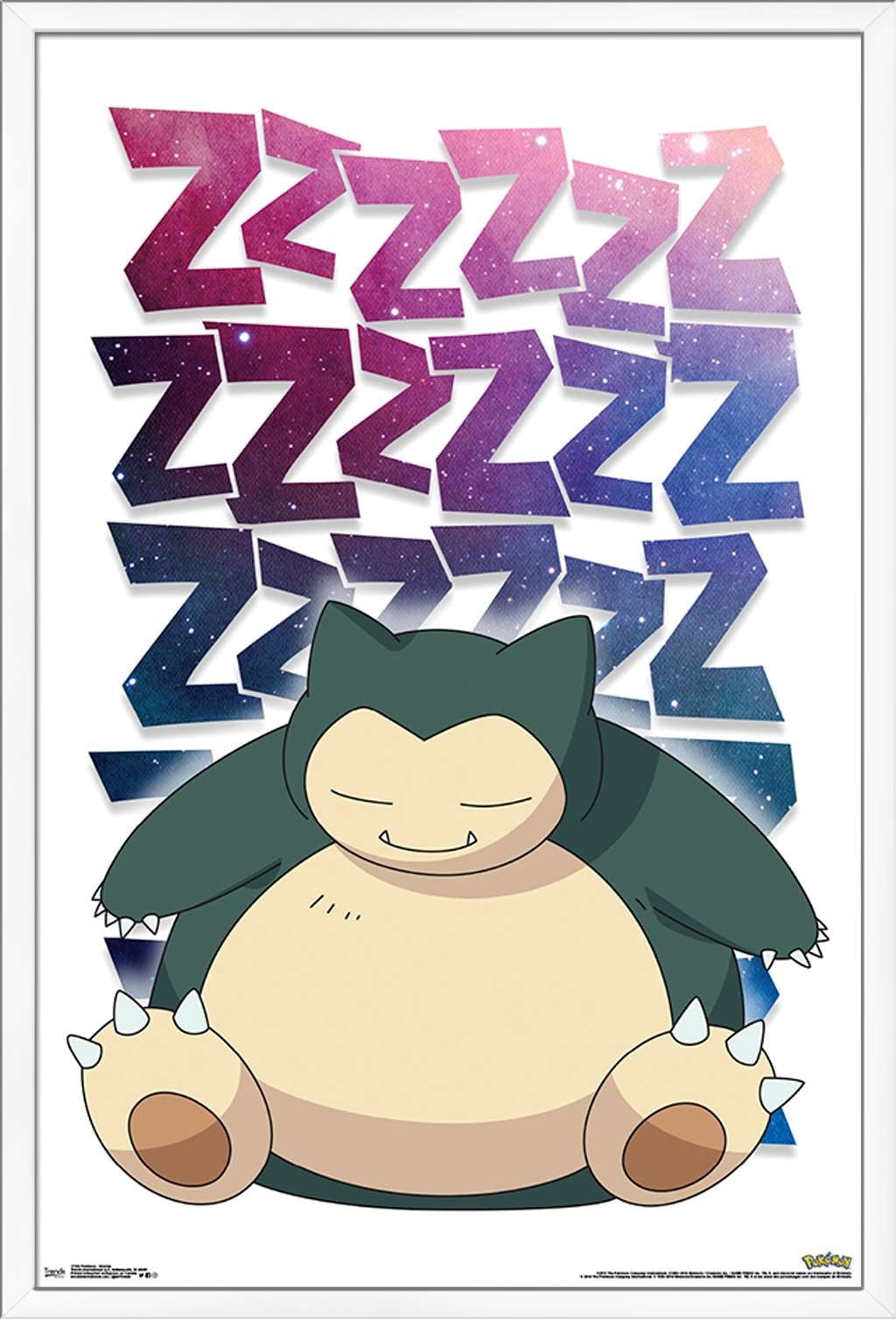 Pokemon - Snorlax Wall Poster, 22.375" x 34", Framed