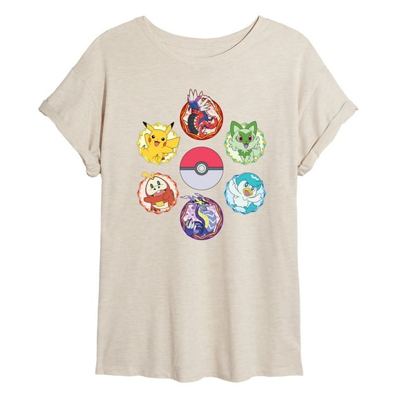 Pokémon - Sparkle Badges - Women's Oversized T-Shirt