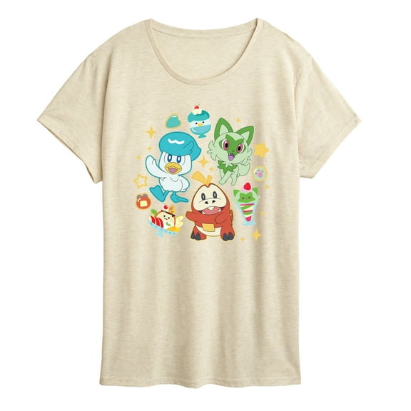 Pokémon - Sprig Fuec Quax Cafe - Women's Short Sleeve Graphic T-Shirt