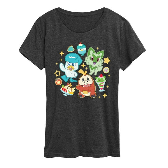 Pokémon - Sprig Fuec Quax Cafe - Women's Short Sleeve Graphic T-Shirt