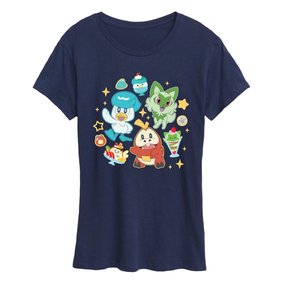 Pokémon - Sprig Fuec Quax Cafe - Women's Short Sleeve Graphic T-Shirt