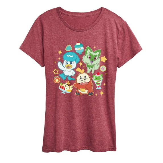 Pokémon - Sprig Fuec Quax Cafe - Women's Short Sleeve Graphic T-Shirt