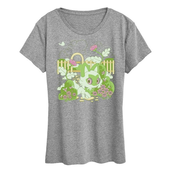 Pokémon - Sprigatito Cottage Garden -  Women's Short Sleeve Graphic T-Shirt