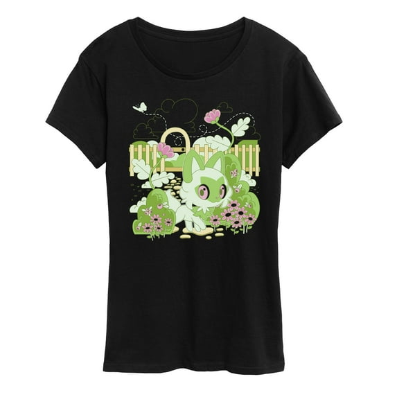 Pokémon - Sprigatito Cottage Garden -  Women's Short Sleeve Graphic T-Shirt