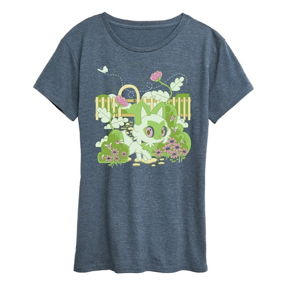 Pokémon - Sprigatito Cottage Garden -  Women's Short Sleeve Graphic T-Shirt