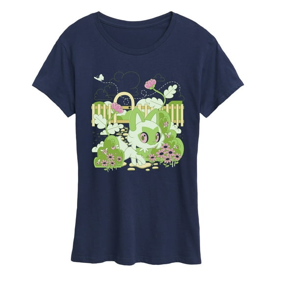 Pokémon - Sprigatito Cottage Garden -  Women's Short Sleeve Graphic T-Shirt
