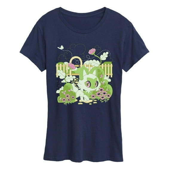 Pokémon - Sprigatito Cottage Garden - Women's Short Sleeve Graphic T-Shirt