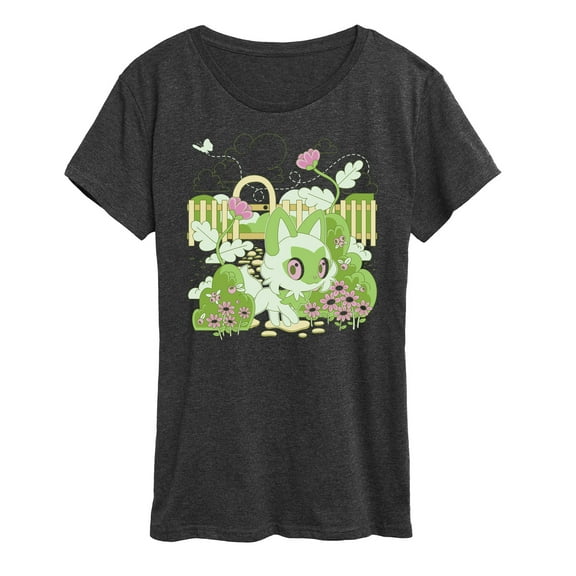 Pokémon - Sprigatito Cottage Garden -  Women's Short Sleeve Graphic T-Shirt