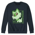 thumbnail image 1 of Pokémon - Sprigatito Stats - Men's Crew Neck Fleece Pullover, 1 of 5