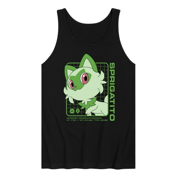Pokémon - Sprigatito Stats - Men's Jersey Tank Top
