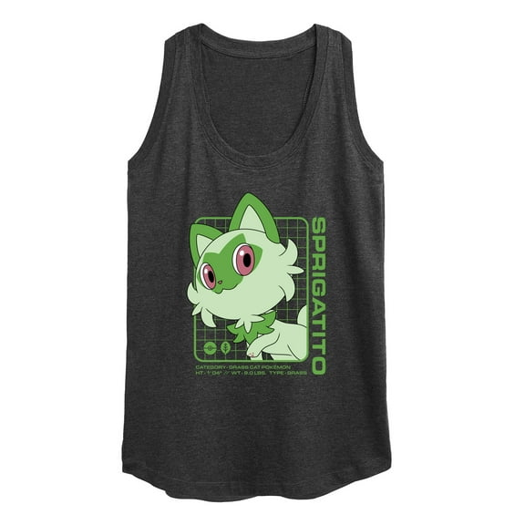 Pokémon - Sprigatito Stats - Women's Racerback Tank Top