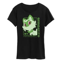 Pokémon - Sprigatito Stats - Women's Short Sleeve Graphic T-Shirt