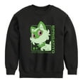 thumbnail image 1 of Pokémon - Sprigatito Stats - Youth Crewneck Fleece Sweatshirt, 1 of 5