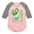 thumbnail image 1 of Pokémon  - Sprigatito Stats - Youth Girls Raglan Graphic T-Shirt, 1 of 5