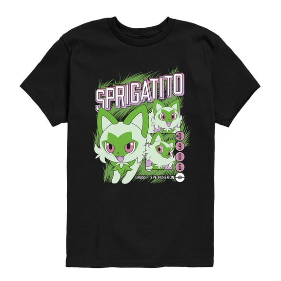 Pokémon - Sprigatito - Youth Boys Short Sleeve Graphic T-Shirt