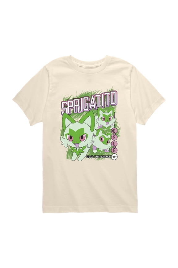 Pokémon - Sprigatito - Youth Boys Short Sleeve Graphic T-Shirt