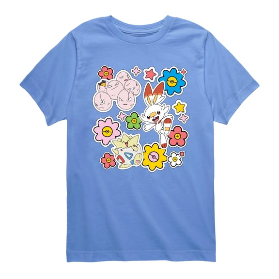 Pokémon - Spring Stickers - Youth Boys Short Sleeve Graphic T-Shirt