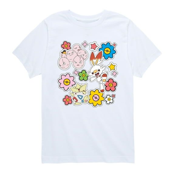 Pokémon - Spring Stickers - Youth Boys Short Sleeve Graphic T-Shirt