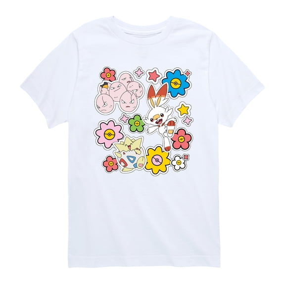 Pokémon - Spring Stickers - Youth Boys Short Sleeve Graphic T-Shirt