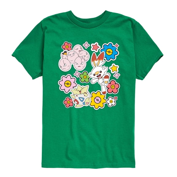 Pokémon - Spring Stickers - Youth Boys Short Sleeve Graphic T-Shirt