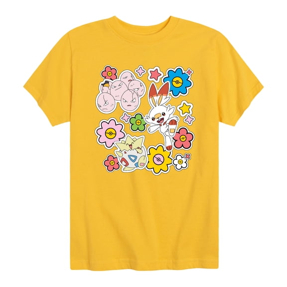 Pokémon - Spring Stickers - Youth Boys Short Sleeve Graphic T-Shirt