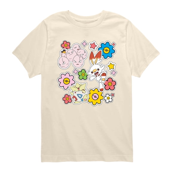 Pokémon - Spring Stickers - Youth Boys Short Sleeve Graphic T-Shirt