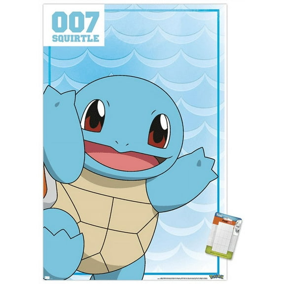 Pokémon - Squirtle 007 Wall Poster, 14.725" x 22.375"
