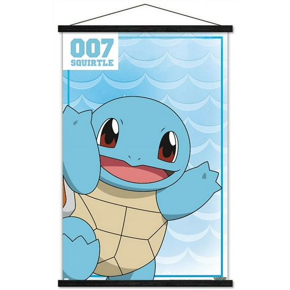 Pokémon - Squirtle 007 Wall Poster with Magnetic Frame, 22.375" x 34"