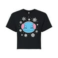 thumbnail image 1 of Pokémon - Squirtle And Snowflakes - Juniors Cropped Cotton Blend T-Shirt, 1 of 5