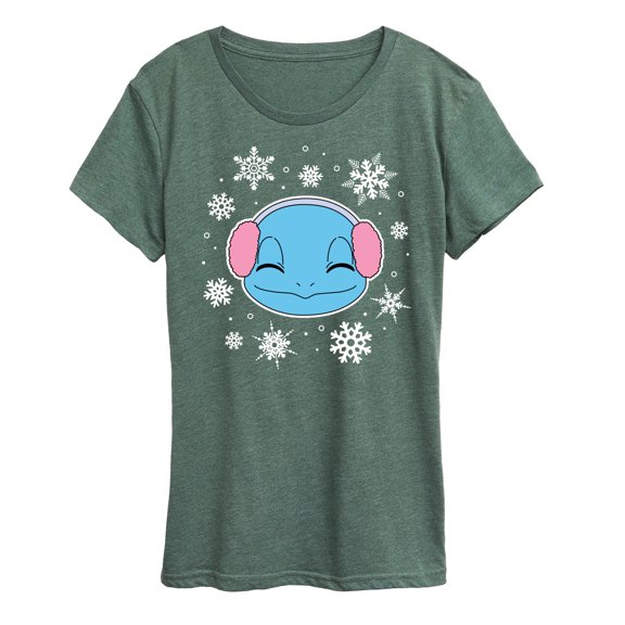 Pokémon - Squirtle And Snowflakes - Women's Short Sleeve Graphic T-Shirt