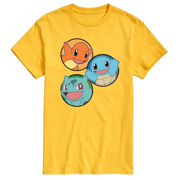 Pokémon - Squirtle Bulbasaur Charmander Group - Men's Short Sleeve Graphic T-Shirt