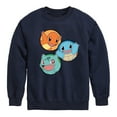 thumbnail image 1 of Pokémon - Squirtle, Bulbasaur, & Charmander Group - Toddler & Youth Crewneck Fleece Sweatshirt, 1 of 1