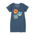 thumbnail image 1 of Pokémon - Squirtle, Bulbasaur, & Charmander Group - Toddler & Youth Girls Fleece Dress, 1 of 1