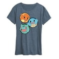 thumbnail image 1 of Pokémon - Squirtle Bulbasaur Charmander Group - Women's Short Sleeve Graphic T-Shirt, 1 of 5