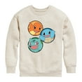 thumbnail image 1 of Pokémon - Squirtle, Bulbasaur, & Charmander Group - Youth Crewneck Fleece Sweatshirt, 1 of 4