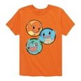 thumbnail image 1 of Pokémon - Squirtle, Bulbasaur, & Charmander Group - Youth Short Sleeve Graphic T-Shirt, 1 of 4