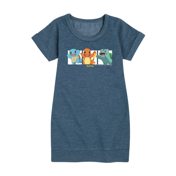 Pokémon - Squirtle, Charmander and Bulbasaur - Youth Girls Fleece Dress
