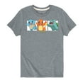 thumbnail image 1 of Pokémon - Squirtle, Charmander and Bulbasaur - Youth Short Sleeve Graphic T-Shirt, 1 of 5