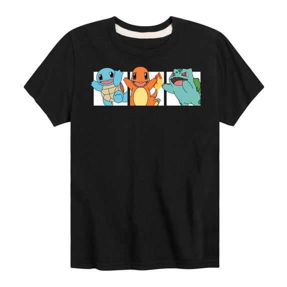 Pokémon - Squirtle, Charmander and Bulbasaur - Youth Short Sleeve Graphic T-Shirt